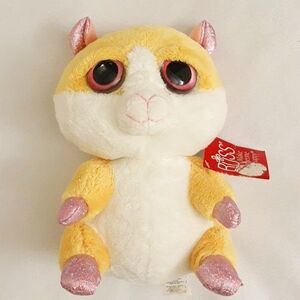 Russ Berrie Lil Peepers Plush Collectible Biscuit Hamster Yellow Beige 6-7 inch